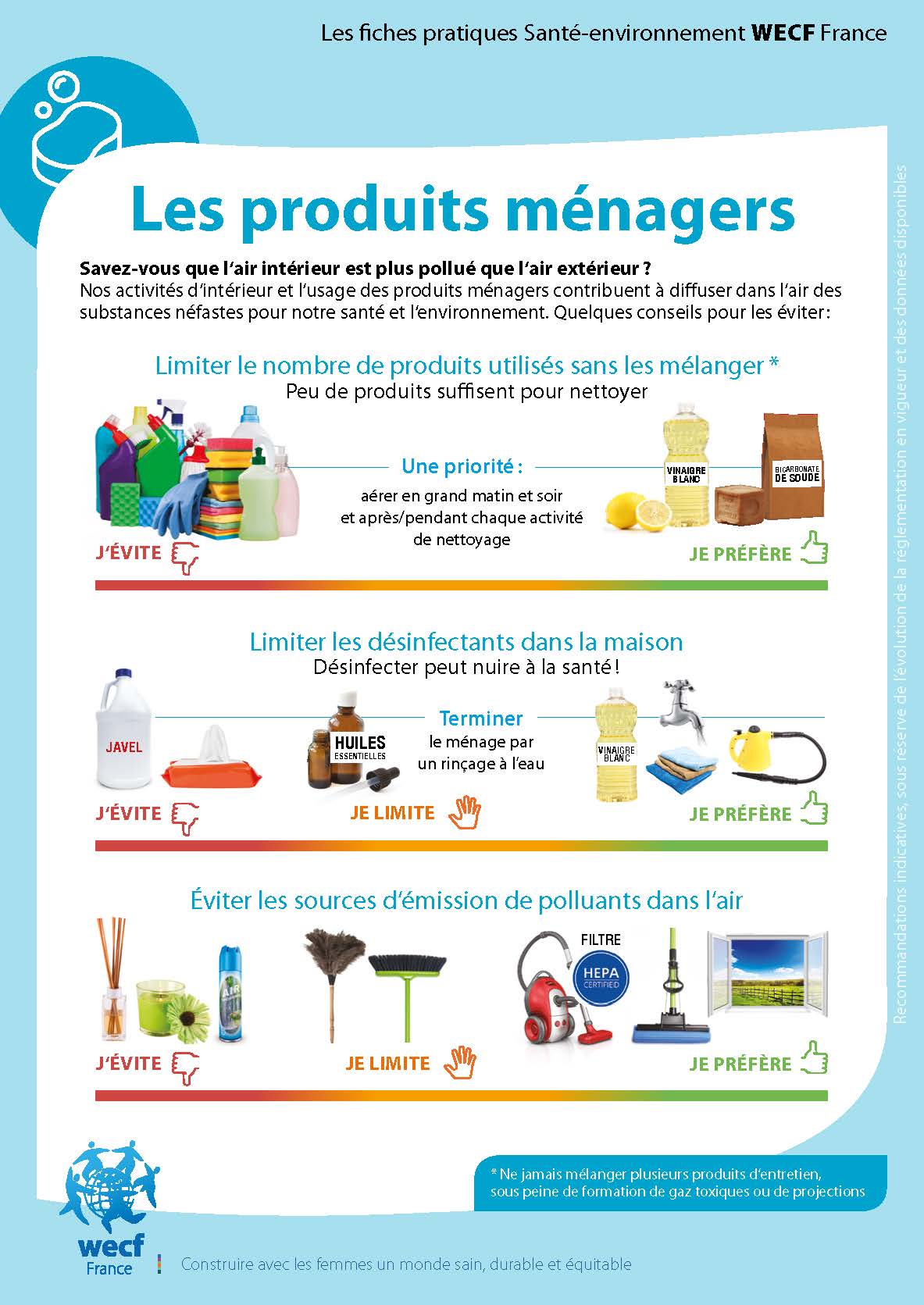 Fiche – L’air intérieur et les produits ménagers