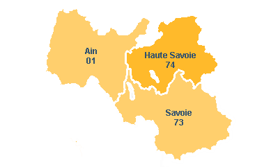 Région Rhône-Alpes avec la Haute-Savoie