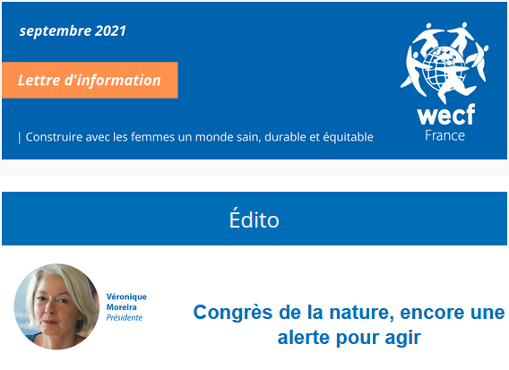 Lettre d’information Wecf France – septembre 2021