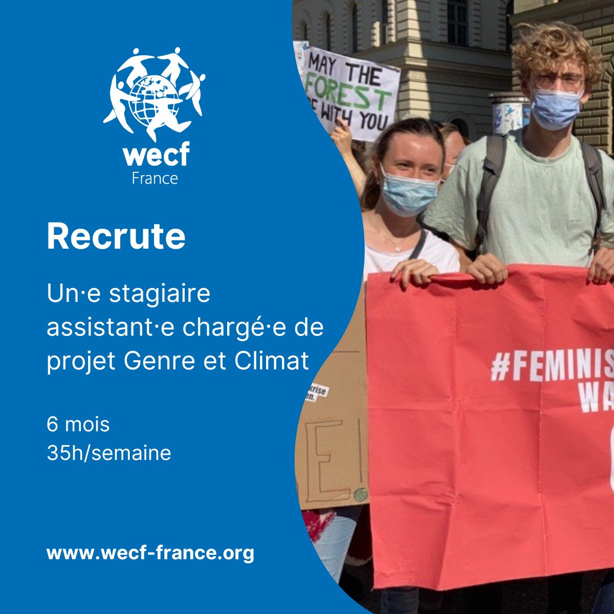 WECF France recrute un·e stagiaire assistant·e chargé·e de projet Genre et Climat