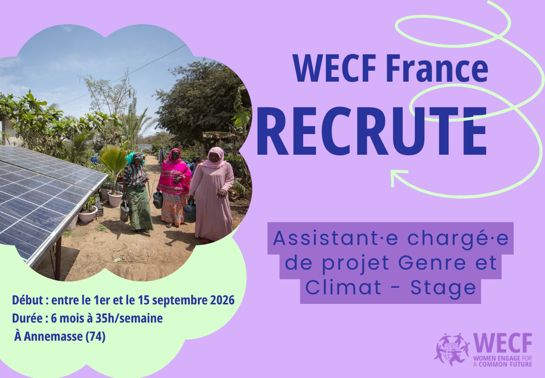 Recrutement WECF Stage Genre et climat Annemasse